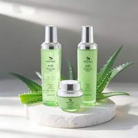 Set de Cuidado Facial Humectante e Iluminador con Tónico, Crema y Aceite de Aloe Vera para Todo Tipo de Piel - Kit de Cuidado Facial Estilo Coreano