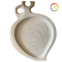 Bandeja de Madera Natural Sólida con Bordes Limpios para Encimera de Cocina, Mesa de Centro, Almacenamiento Decorativo y Presentación del Hogar