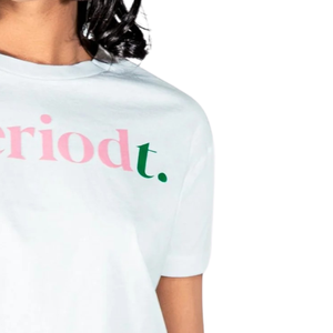 <b>White</b> Periodt Crop Tee Women Short Sleeve <b>Cropped</b> T <b>Shirt</b> Crew Neck Casual Graphic Soft Cotton Top Fashion Summer Streetwear - Product Image 3
