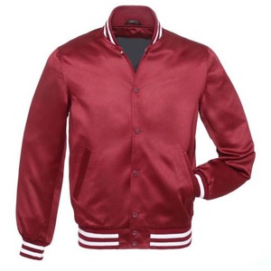 Custom Embroidered Reversible Silk Satin Varsity <b>Jackets</b> Breathable <b>Light</b> Fabric Sublimation Fashion Letter Spring Winter Season - Product Image 2