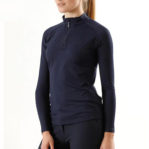 T-shirt de base équestre respirant de haute qualité à manches longues pour enfants – Hauts d'équitation - Product Image 2