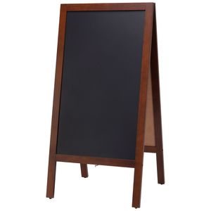Lavagna a Doppia Faccia Vintage in Legno a Forma di A, Autoportante con Gomma Magnetica e Gessetti per Messaggi e Annunci su Marciapiede - Product Image 5