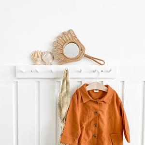 Wholesale Rattan Handheld <b>Mirror</b> With Handle Seashell Shaped Kids Hand <b>Mirrors</b> Customized logo Ready to Export - Product Image 3