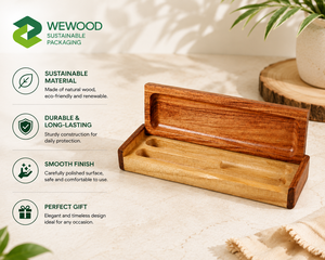 Caja de Madera de Lujo para Bolígrafos con Logotipo Personalizado, Estuche de Regalo para Bolígrafos de Madera Sólida, Fabricante OEM ODM - Product Image 2