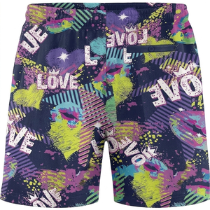 Shorts de Playa Personalizados para Hombre, Impresión por Sublimación, Secado Rápido, Cintura Elástica con Cordón, Estilo Casual, Número 00 y Logotipo Frontal - Product Image 3