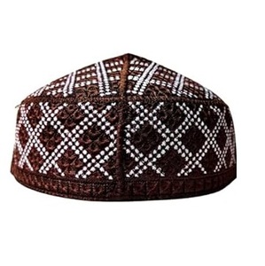 Ethnic Muslim Prayer <b>Cap</b> for Men Cotton Yarn Hand Embroidered Geometric Pattern Daily Wear 56-58CM Adult <b>Hats</b> Islamic <b>Hats</b> <b>Cap</b> - Product Image 1