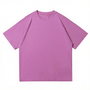 Custom T-shirts Boxy Fit Men's <b>Tshirt</b> Heavyweight 100% Cotton Rib CrewNeck Oversized Streetwear Crop Boxy T-Shirts for Men - Product Image 6