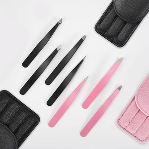Juego de Herramientas de Belleza Profesionales Personalizadas OEM - Pinzas para Cejas de Acero Inoxidable con Punta Inclinada, Ecológicas y Ligeras - Product Image 5