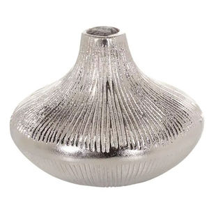 Jarrón de flores de metal plateado premium, centro de mesa decorativo para decoración de mesas de bodas y fiestas. - Product Image 1