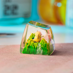 Keycaps Artisanat Forêt Mystique, Keycaps Artisanat Personnalisé, Keycaps Anime Mignons, Keycaps Verts, Ensemble de Keycaps, Keycaps en Bois - Product Image 1