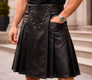 Costume de gladiateur en cuir pour homme, style Renaissance, sexy, avec ceinture - Écologique - Product Image 1