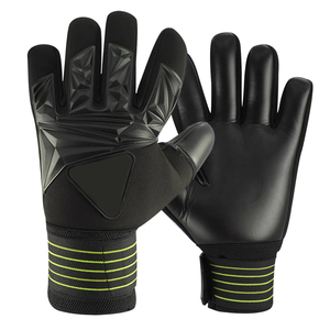 Guantes de Portero de Fútbol de Cuero, Guantes de Entrenamiento Profesionales, Agarre Suave, Dedos Completos, Ajustables, Transpirables, para Exteriores, Mejor Agarre de Balón - Product Image 1