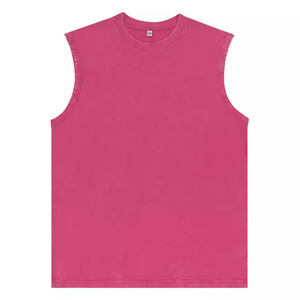 RAZER'S IMPEX New Washed-out Snow Wash Distressed Vest Men Heavyweight 220g European-American Vintage Hip Hop Sleeveless Summer - Product Image 1