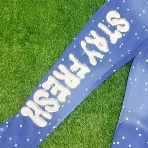ชุดวอร์มมีฮู้ดลายจุดสีฟ้าสำหรับเด็กผู้หญิง แบรนด์ Stay Fresh Clothing เหมาะสำหรับใส่ลำลองในฤดูใบไม้ผลิ ผลิตจากโพลีเอสเตอร์ ทรงปกติ - Product Image 2