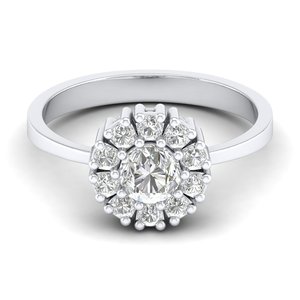 Bague de fiançailles REYES de luxe en argent sterling 925 avec moissanite VVS pour femme, plaquée or rose 14 carats, bijoux fins minimalistes - Product Image 5