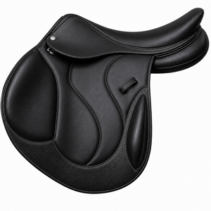 Premium Genuine Leather Western English Saddle Classic Black Brown Jumping Close Contact Horse Riding <b>Equestrian</b> Wholesale - Product Image 2