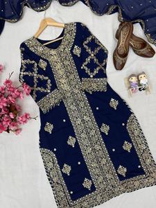 Stylish <b>Kurti</b> and Plazzo Set for Women Elegant Ethnic Wear with Dupatta Perfect for Wedding Festive Party and Daily Wear Outfit - Product Image 3