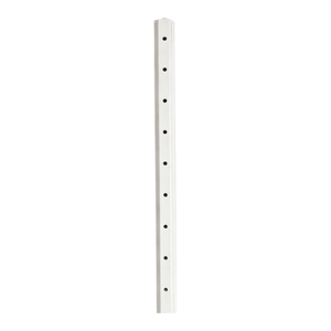 Poteau de signalisation composite PVC Brady TUFF'n Lite 8 pieds blanc profil fermé pour signalisation routière extérieure - Product Image 1