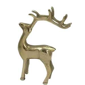 Figura de Ciervo Negro con Astas Doradas, Centro de Mesa Navideño de Lujo para Decoración de Mesa Festiva - Product Image 2