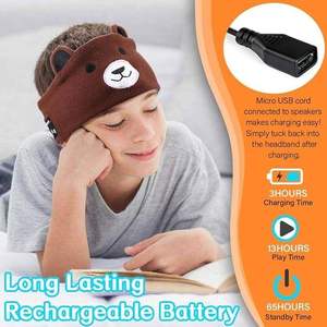 Cute Animal Kids Wireless Over-Ear Headphones Soft Stretch Headband <b>Bluetooth</b> Audio Headset With <b>Microphone</b> for Play - Product Image 3