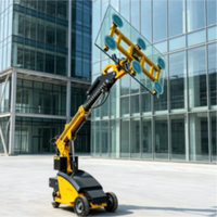 Robot d'installation de vitres de façade, élévateur électrique autopropulsé avec ventouses réglables