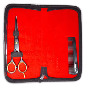 Tijeras de Corte de Pelo Profesionales de Acero Inoxidable de Alta Calidad, Color Negro Dorado, para Barbería, de Ariston International - Product Image 3