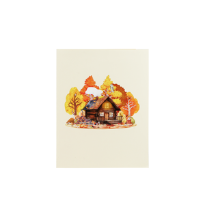 Fall Forest 3D Pop Up Greeting Card <b>Handmade</b> Autumn Theme <b>Paper</b> Craft Invitation Gift Card Wholesale Supply - Product Image 1