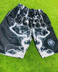 Shorts de sport pour homme, style streetwear, taille élastique, mélange polyester/coton, respirant, séchage rapide, coupe slim, poches, design personnalisable - Product Image 6