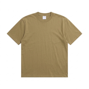 T-shirt pour homme en coton 100% de haute qualité, confortable, uni, léger, décontracté, col rond, pour les activités quotidiennes à la maison - Product Image 3
