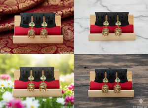 Pendientes Festivos Indios de Primera Calidad para Bodas, Fiestas de Mehendi, Pendientes Elegantes para Novias, Precio al por Mayor - Product Image 6