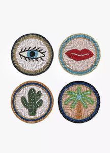 Sous-verres brodés à la main de luxe pour la décoration de tables modernes à la maison et à l'hôtel - Product Image 6