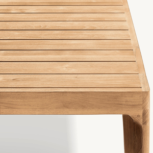 Mesa de Comedor Rectangular de Madera de Teca Sólida para Uso en Exteriores, Diseño Moderno y Simple, Muebles de Exterior Duraderos - Product Image 4