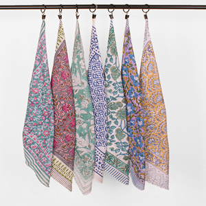 Organic Cotton Luxury Bandana 21x21 Inch Vintage Floral Pattern Multicolor Head <b>Wrap</b> Scarf for Adults Ladies <b>Gift</b> - Product Image 1