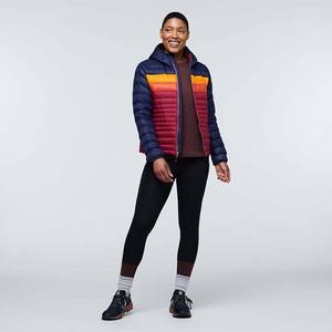 Chaqueta Acolchada de Invierno para Mujer de Alta Calidad, Diseño Personalizado, Cierre de Cremallera, Cuello Alto, Acolchado, Bloques de Color, Bordado en Nailon - Product Image 4