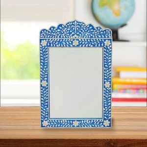 Exclusive Bone Inlay <b>Mirror</b> <b>Frame</b> Handcrafted Decorative Wall Accent <b>Mirror</b> For Bedroom And Living Area - Product Image 6
