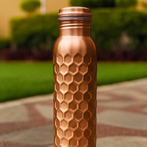Urban Lifestyle <b>Copper</b> <b>Drinking</b> <b>Bottle</b> Hydration Drinkware for Modern Living Offices Gyms and Daily Use - Product Image 1