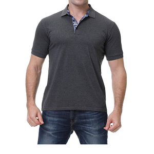 Prix de fabrication Hommes pour polos 100% coton Polos de golf à col roulé avec fermeture à bouton Manches courtes à la mode - Product Image 2