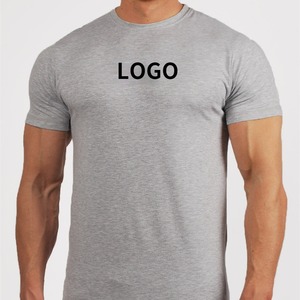 Camisetas Deportivas Ajustadas para Hombre, Corte Curvo, Lisas, para Entrenamiento, Fitness, Gimnasio - Product Image 1