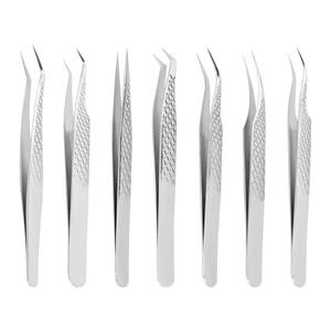 Pince à cils personnalisée avec logo, en acier inoxydable arc-en-ciel, à pointe incurvée de précision, outils d'extension de fibres - Product Image 3