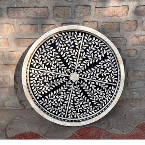 Plateau élégant en os incrusté fait main pour la salle à manger, le service, la table basse, la décoration de la maison, un cadeau, écologique, design classique - Product Image 3