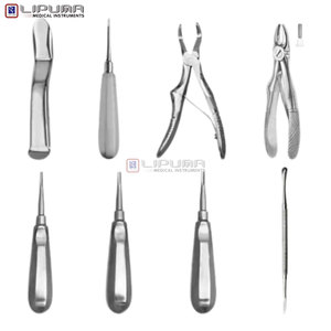 Juego de 8 Instrumentos Quirúrgicos Orales Básicos de Acero Inoxidable para Veterinaria, Kit Manual MOL para Extracción Dental - Product Image 6