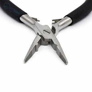 Pinzas de Alta Calidad de Acero Inoxidable de 5 Pulgadas, Ligeras y Reutilizables para Remover Extensiones de Cabello, con Ranuras Horizontales y Agarre de Espuma Suave - Product Image 3