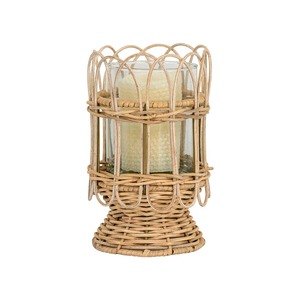 Portavelas de ratán hecho a mano, se puede usar como soporte para flores, para la decoración del hogar, sala de estar, dormitorio, comedor y eventos, procedente de la India. - Product Image 1