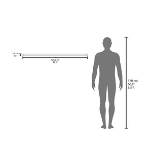 Ecco 47 \ "de ancho estantes flotantes Set 2 para decoración de pared de dormitorio Almacenamiento de baño sala de estar exhibición de libros - Product Image 4
