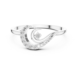 Bague mode 10K pour femme en argent avec CZ - Product Image 5