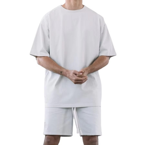 Custom Design <b>Men's</b> Summer Breathable Quick Dry Cotton Streetwear Two-Piece Set Short Sleeve Shirt & Shorts - Product Image 6
