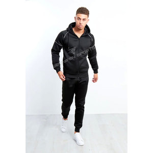 Ventes en gros de sweats à capuche et de survêtements pour hommes, cordon de serrage, uni, 100% polyester, vêtements de sport chauds pour l'hiver, unisexe - Product Image 2