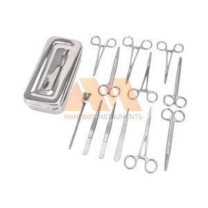 Ensemble de 13 instruments chirurgicaux de base en acier inoxydable pour la pratique de la chirurgie mineure et la formation - Product Image 4
