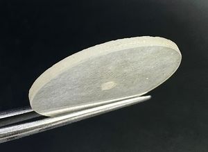 Cadran de montre en quartz blanc naturel 34 mm, épaisseur 1 mm, coupe plate polie, A K Gems GMC-1544W, trou central 2 mm, accessoires de montre - Product Image 6