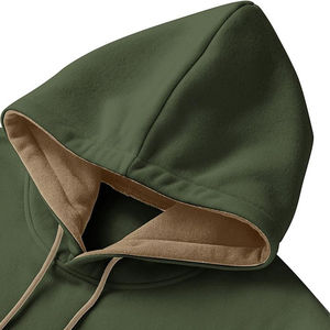 ชุดวอร์มมีฮู้ดบล็อกสีสำหรับผู้ชาย เสื้อแขนยาวลำลองสำหรับฤดูใบไม้ร่วงพร้อมกางเกงมีเชือกผูกเอวทรงปกติ - Product Image 5